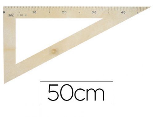 Esquadro faibo de plastico imitacao em madeira 50 cm , Faibo , 76233 , 8425901235009